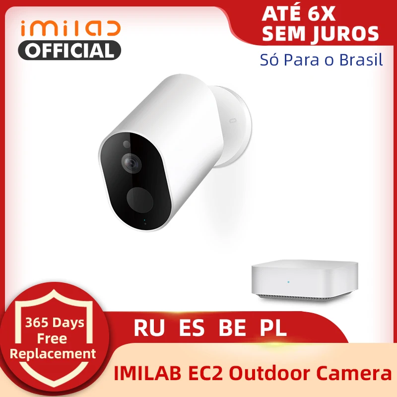 

MI IP Camera Wireless Mijia Imilab EC2 AI Bettery Smart Outdoor Security CCTV Gateway Infrared Night Vision IP66 Waterproof