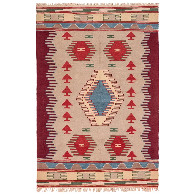 Бежевый красный напольный коврик кухонный для двери ручная стирка длинный ковер