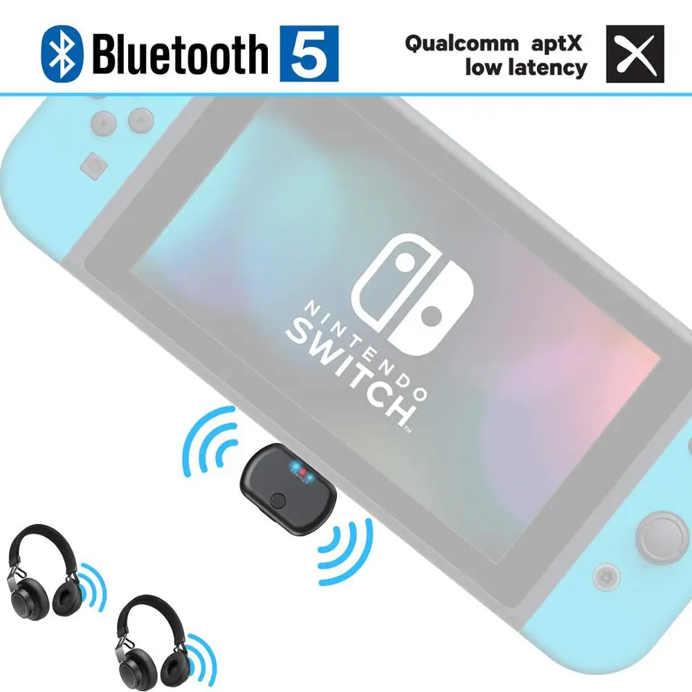 

Портативный Bluetooth 5.0 USB Type C Aptx низкая задержка аудио передатчик беспроводной музыкальный адаптер для Nintendo переключатель ПК Macbook