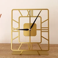 table clock modern and geometric clock desktop metal clock table top clock captain gold rome number