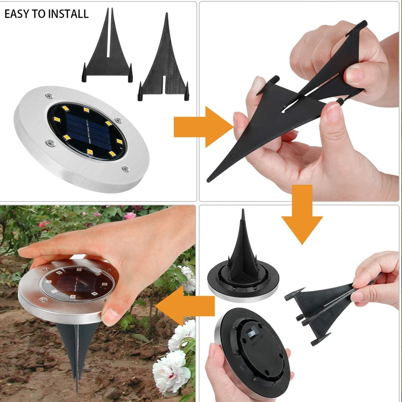 Солнечный светодиодный подземный светильник на открытом воздухе
