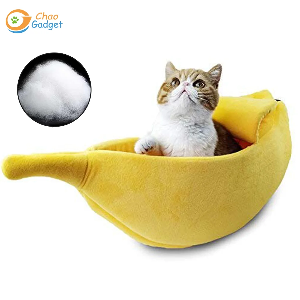 Милый домик для кошки собачка банан кровать питомца мягкая милые товары питомцев