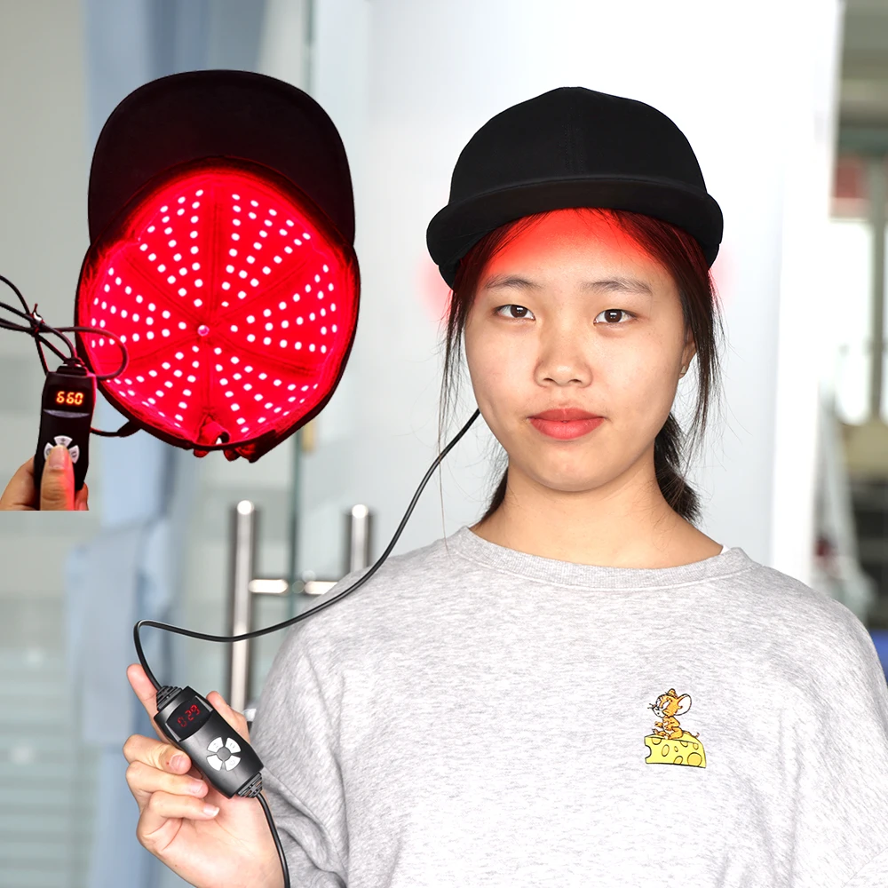 Home use led red light infrared therapy light cap for hair growth helmet device