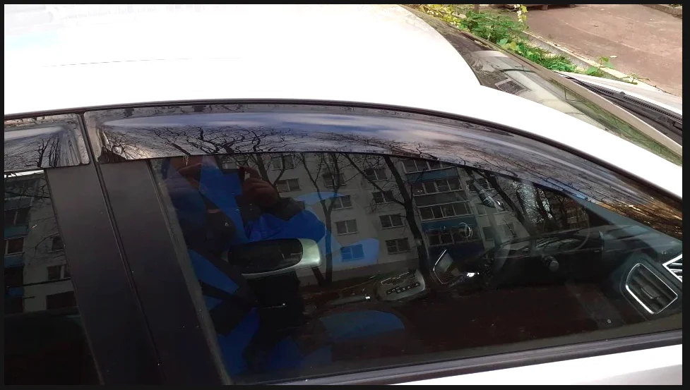 Ветровики для кия киа рио rio дефлекторы окон дождевики на окна козырьки козырек