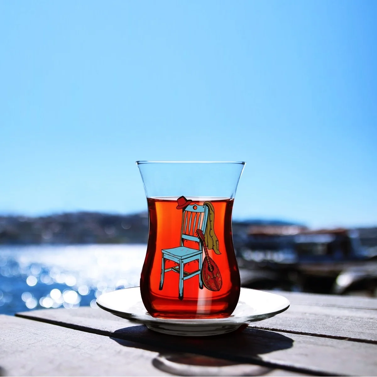 

Pasabahce classic slim waisted mini Turkish tea cup printed long lasting solid quality home business tableware breakfast cups