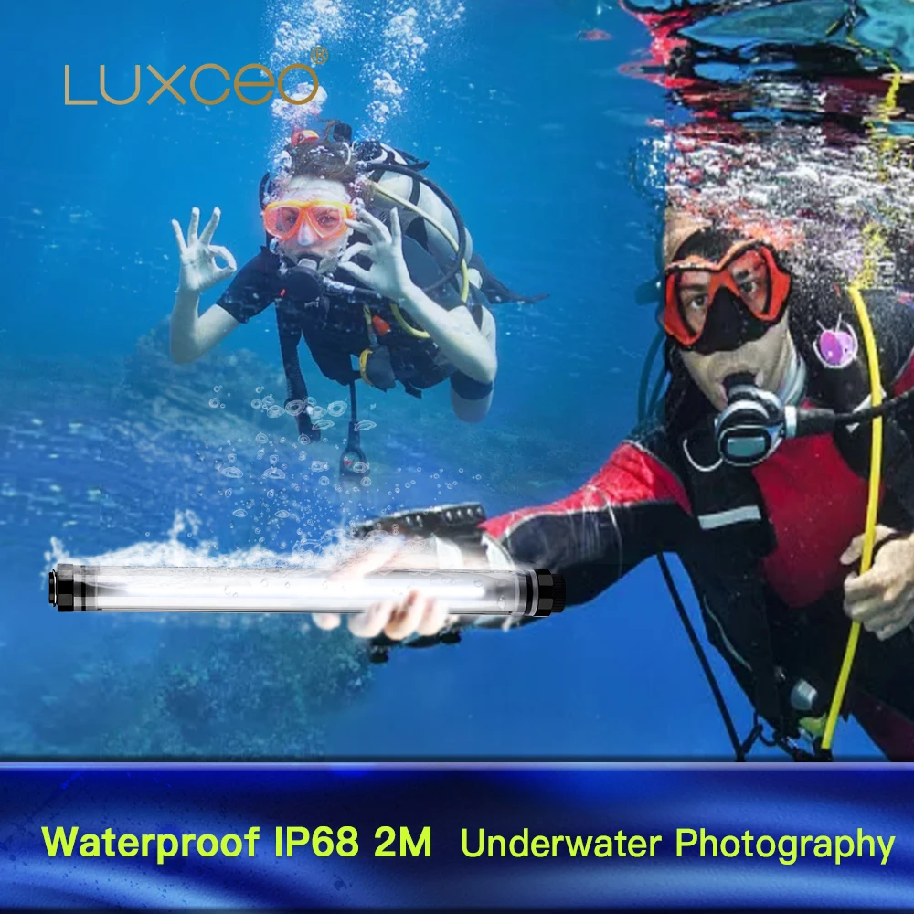 1000lux RGB фотографии светильник Водонепроницаемый походный IP68 USB аккумуляторная