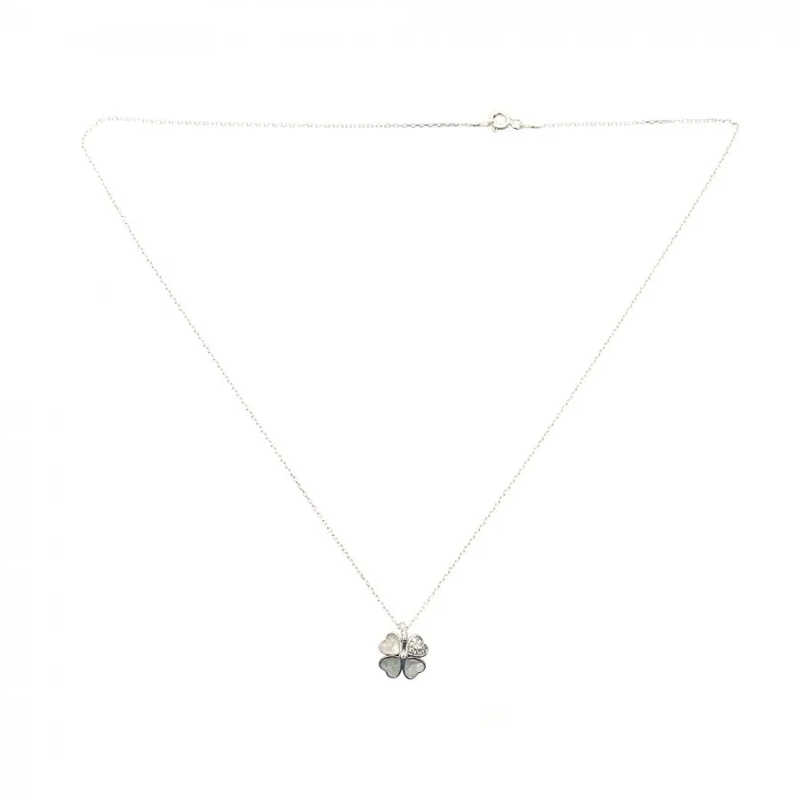 

Dainty Minimal Pearl Four Clover 40 CM Necklace 925 Sterling Silver