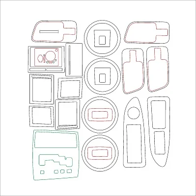

For 2008 - 2011 Chrysler 300c Interior Trim Decorative Accessories Set Dash Kit Piano Black Silver Wood Carbon Fiber