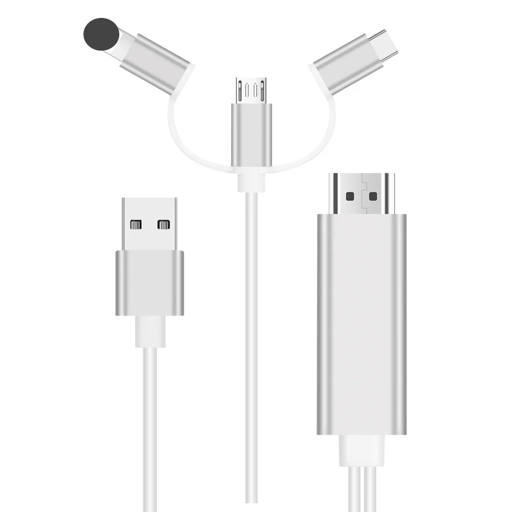 Адаптер 3 в 1 для IOS Android Micro USB Type C | Электроника