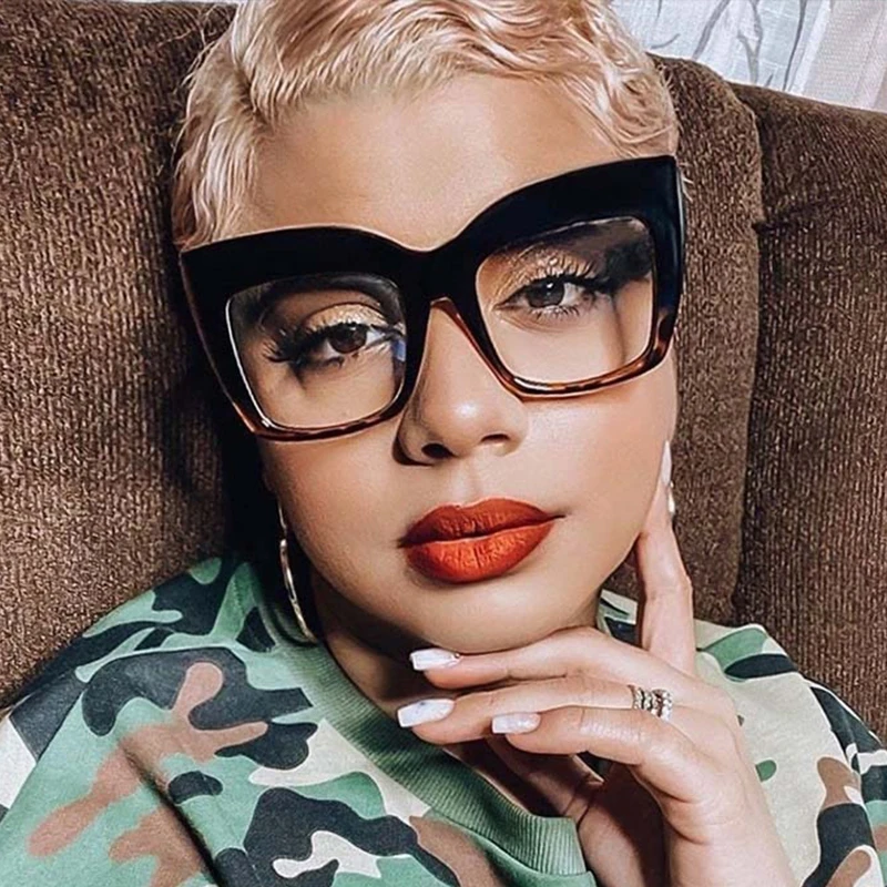 Очки в винтажном стиле женские квадратные модные брендовые очки большого