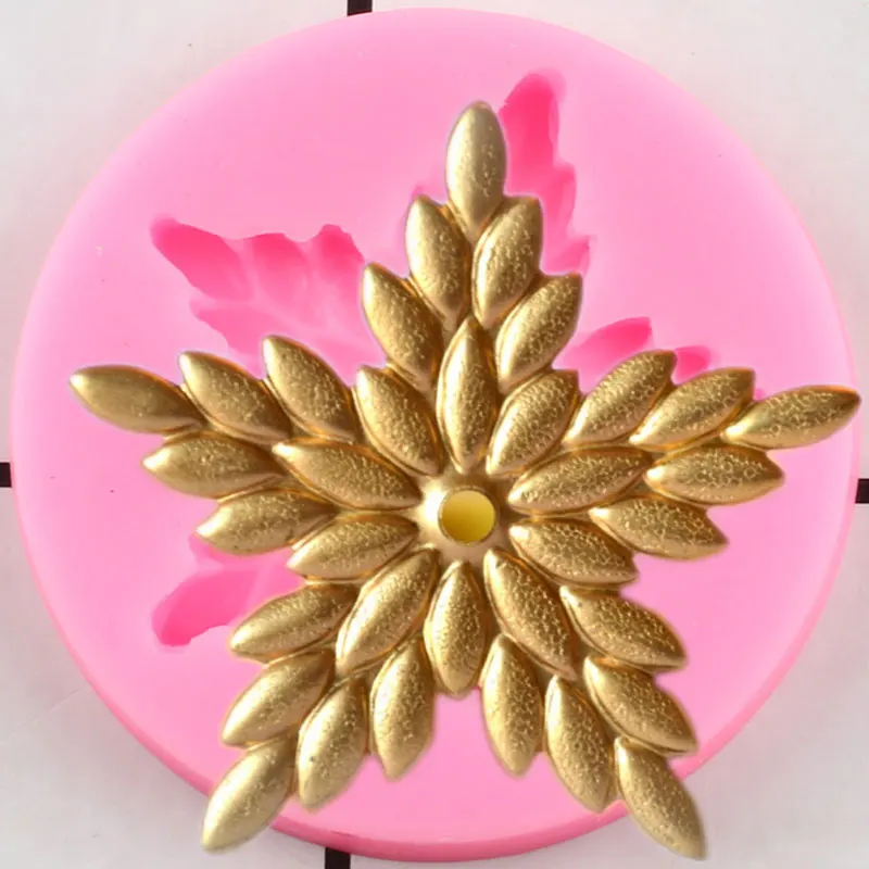 

Five-Pointed Star Shape Silicone Mold Leaf Relief Fondant Cake Decorating Tools Chocolate Gumpaste Moulds Candy Resin Clay Mould