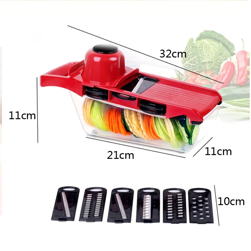 Universal grater-slicer 6 in 1 Knife Vegetable cutter Multi-slicer Kitchen chopper Grater for vegetables and household goods | Дом и сад