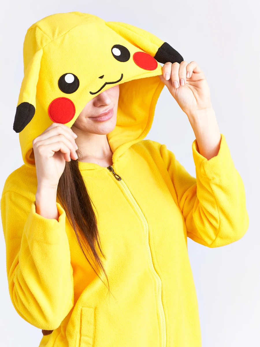 Толстовка Пикачу кофта свитшот свитер стич кигуруми костюм желтый |