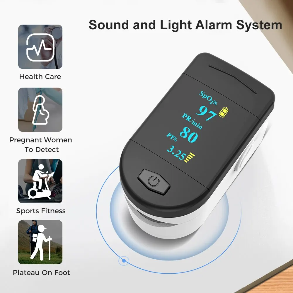 Пульсоксиметр Пальчиковый медицинский кислород в крови из пальца измеритель