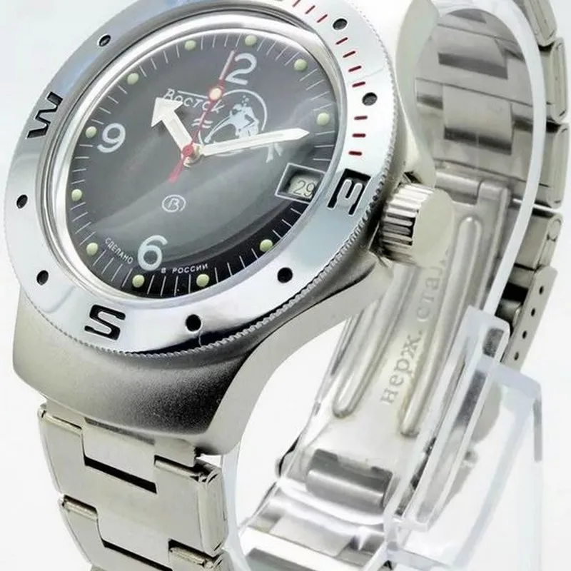 Часы Восток Амфибия 060634 аквалангист дайвер с автоподзаводом | Наручные часы