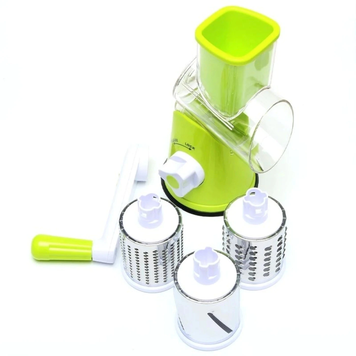 Овощерезка шинковка Настольный барабан терка цвета: зелёный красный и бирюзовый