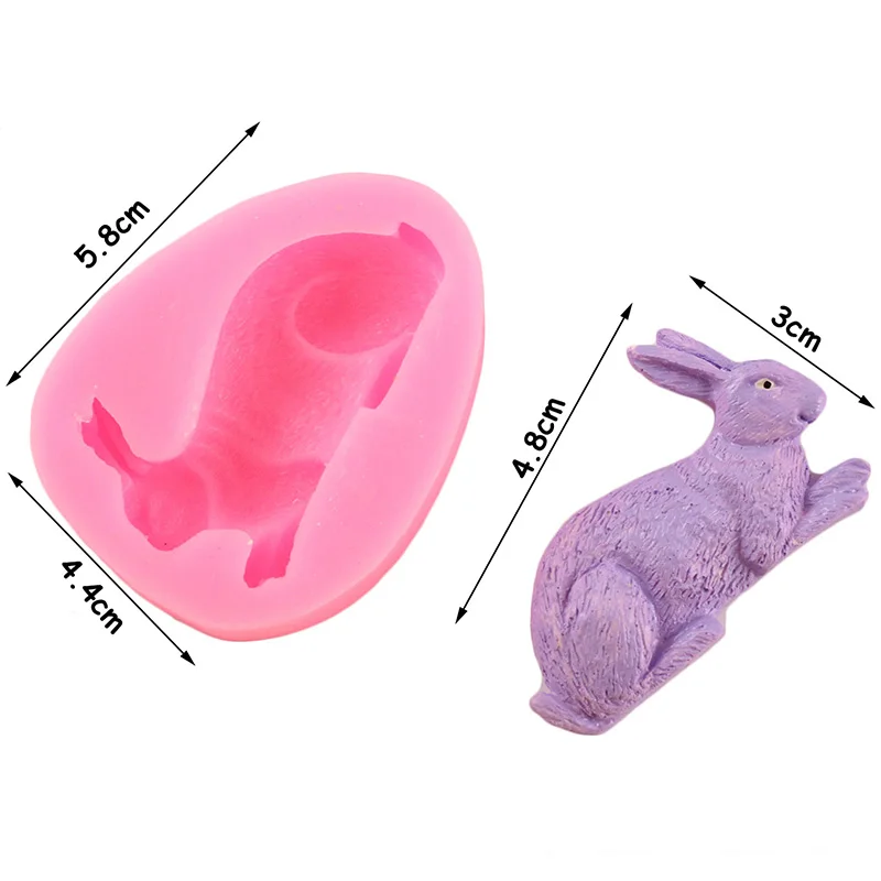 3D Bunny Rabbit Silicone Molds Easter Cupcake Topper Fondant Cake Decorating Tools Candy Resin Clay Chocolate Gumpaste Moulds | Дом и сад