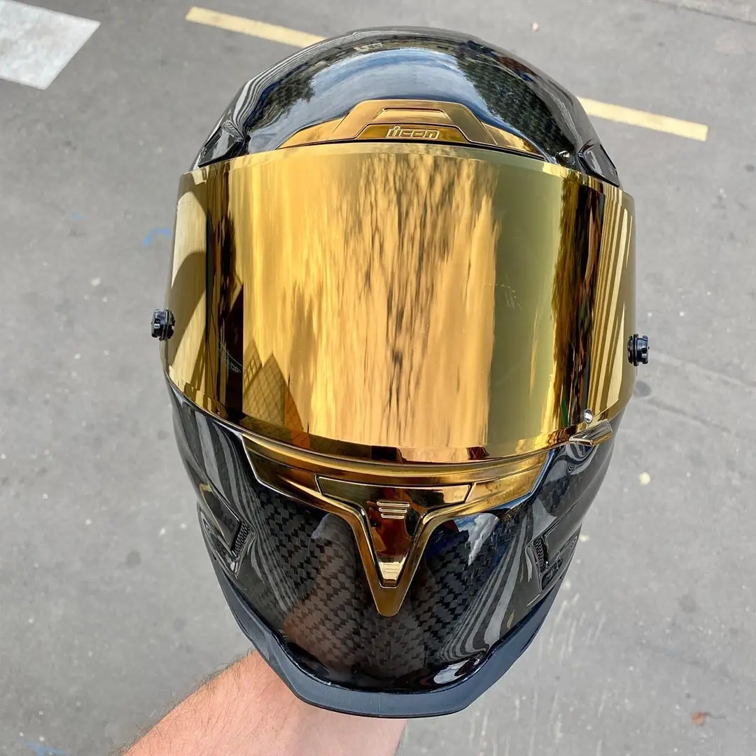 Визор Optics Track Gold для шлема Icon золотой (Airmada, Airframe Pro, Airform) (art.: 3920bc229bb3e) - 3920bc229bb3e