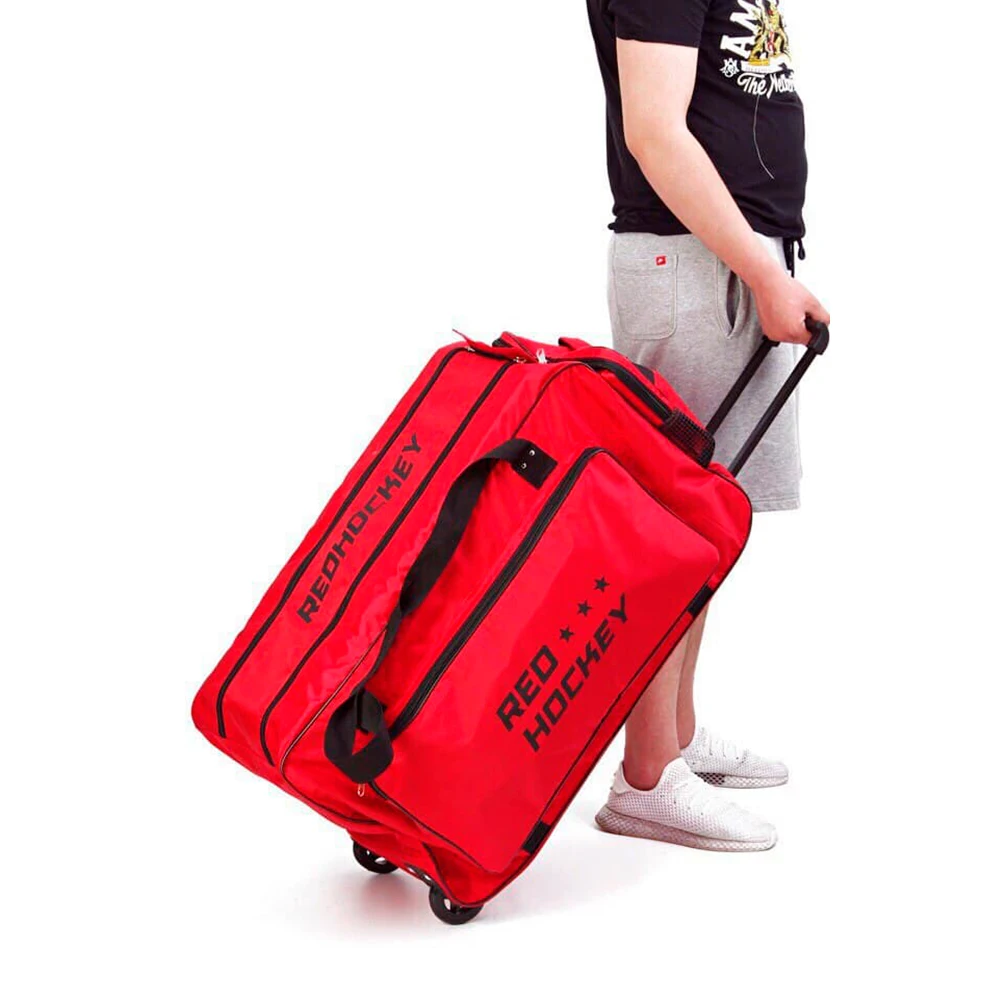 Хоккейный баул / сумка на колёсах размер L красный|Спортивные сумки| |