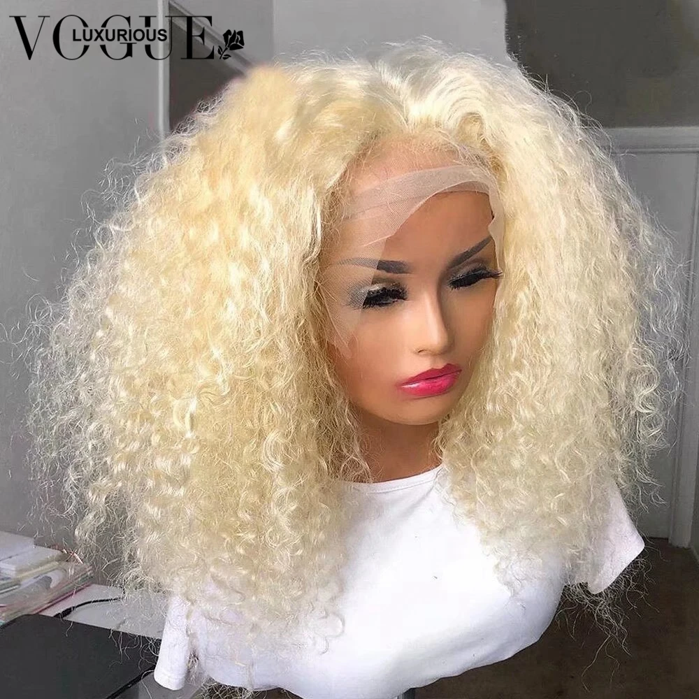 

Side Part 613 Lace Frontal Wig Afro Kinky Curly Human Hair Wig Transparent Lace Wigs For Women Blonde Lace Front Wig Human Hair