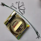 Набор для ловли на жерлицы судака, щуки, налима (поводки, двойники, груз оливка) по 5 шт. леска 100 м. 0,3мм.