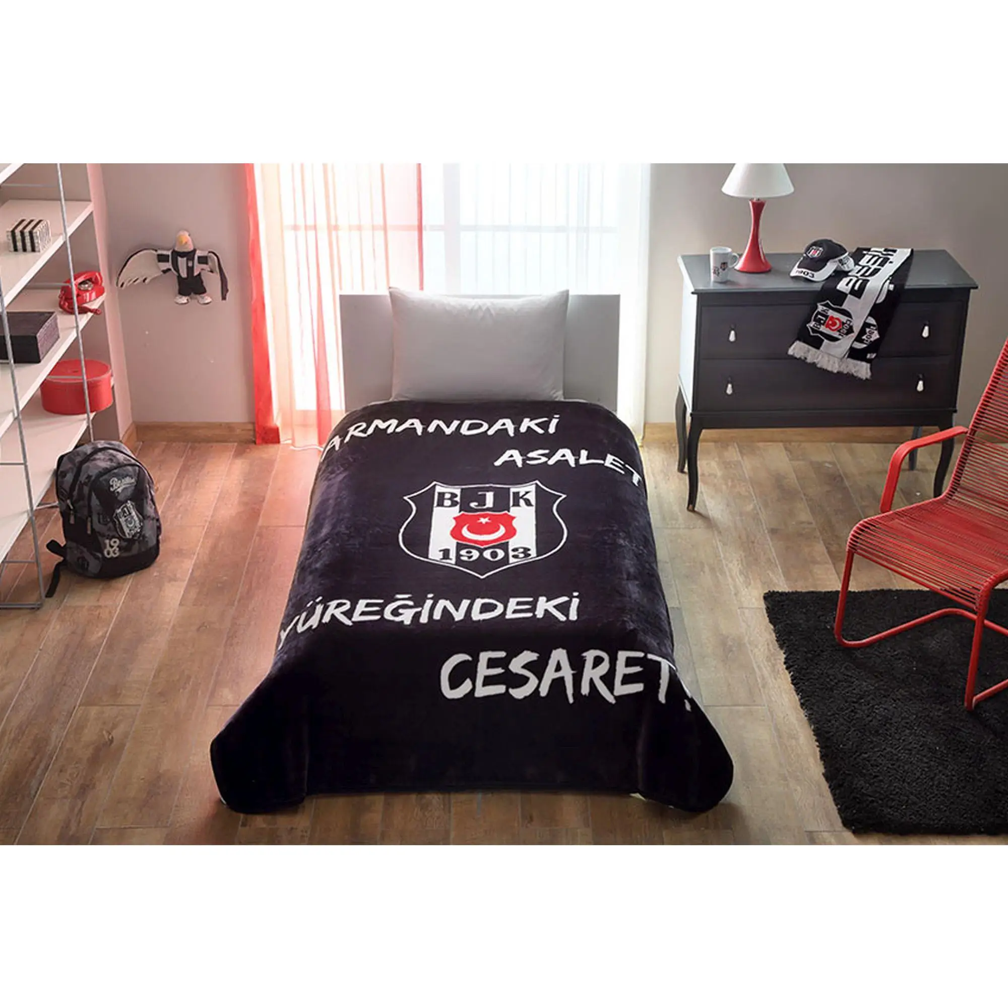 Лицензированное одеяло Besiktas с логотипом индивидуальная полиэфирная