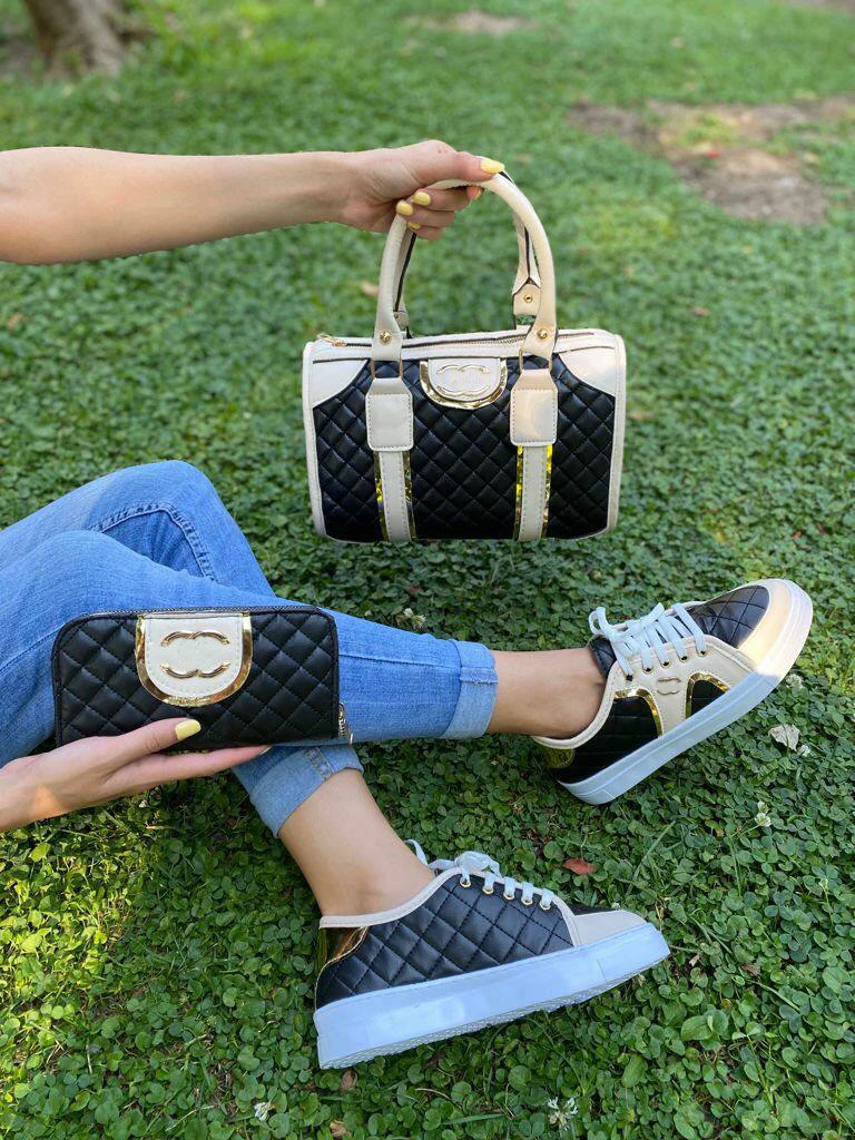 

Доступные 3 шт. женская сумка кошелек обувной комбинации с логотипом женская обувь сумка кошелек набор