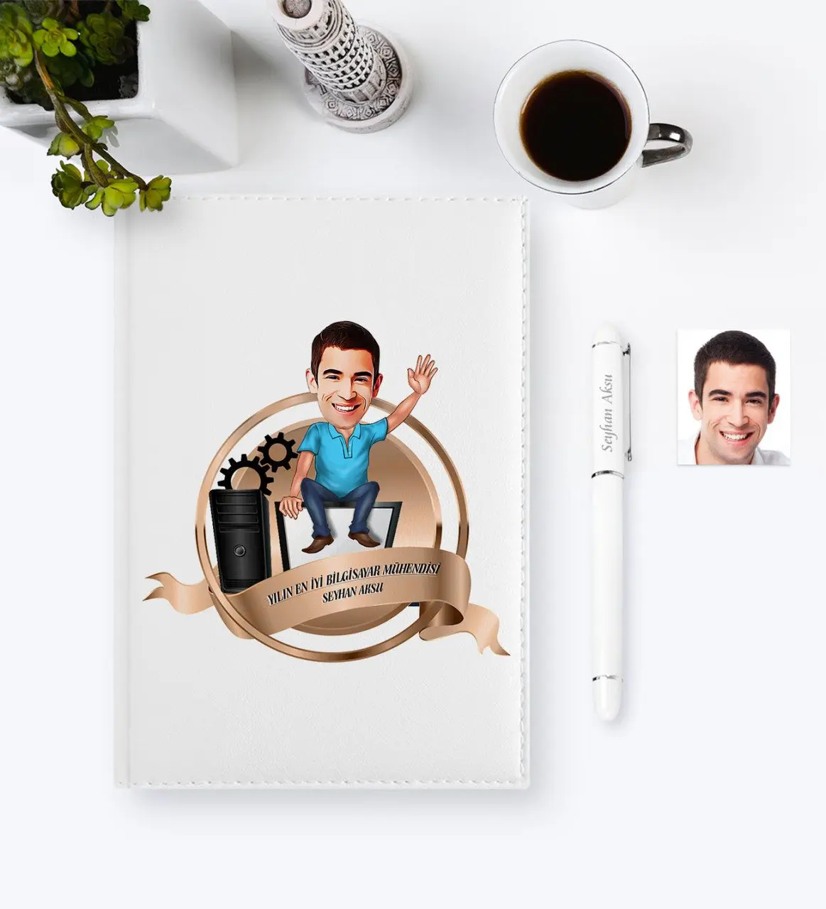 

Personalized The Year 'S Best Bay Computer Engineer Caricature of 2020 Organizer Pen set