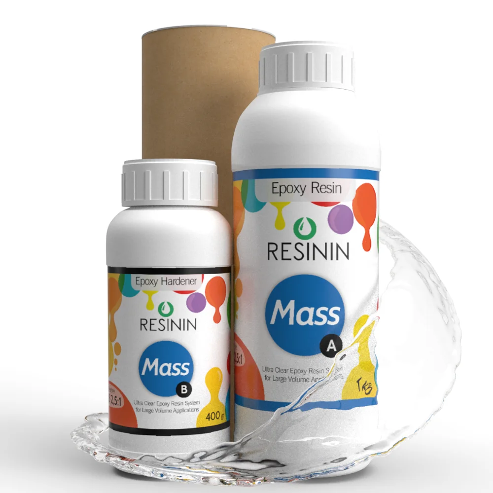 Resinin Mass Ультрапрозрачный Набор для затвердителя эпоксидной смолы AB River Crystal