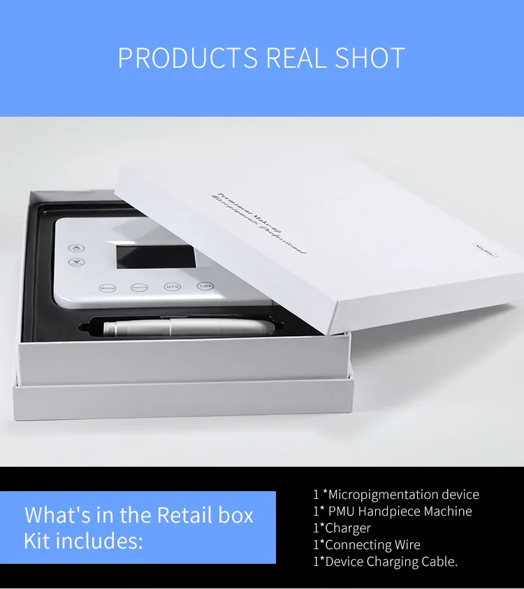 

V6 Professional Tattoo Kit Permanent Makeup Machine Rotary Tattoo Gun Digital Microblading Machine Pen Portable PMU Supplies