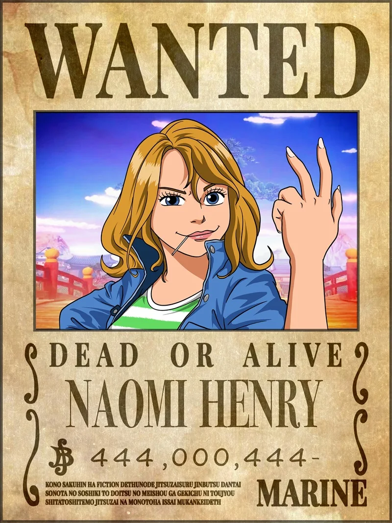 

Customized One Piece Anime Wanted Poster Portrait In Wanted Canvas Poster You in Pirate Couple portrait anime Gift with Bounty