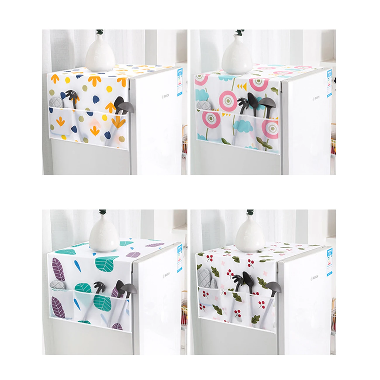 

Waterproof Washing Machine Cover With Pocket Refrigerator Dustproof Protector Kitchen Bathroom Storage Hanging Bag Organizer