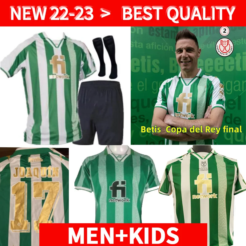 

MAN + KIDS 21 22 23 Betis CF Cup soccer Jerseys JOAQUIN Loren 2022 2023 Football Shirts Special suit B.Iglesias Fekir Canales