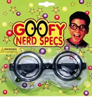 1 set goofy black frame thick bottle lens eye glasses funny toy pinata bag filler loot gag christmas party favor halloween joke