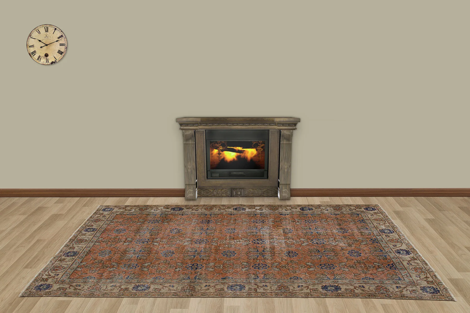 

Hand Woven Tumbled Carpet (7266)146x260