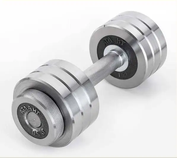 Гантель разборная с галтованными дисками 9кг (металл) | Спорт и развлечения