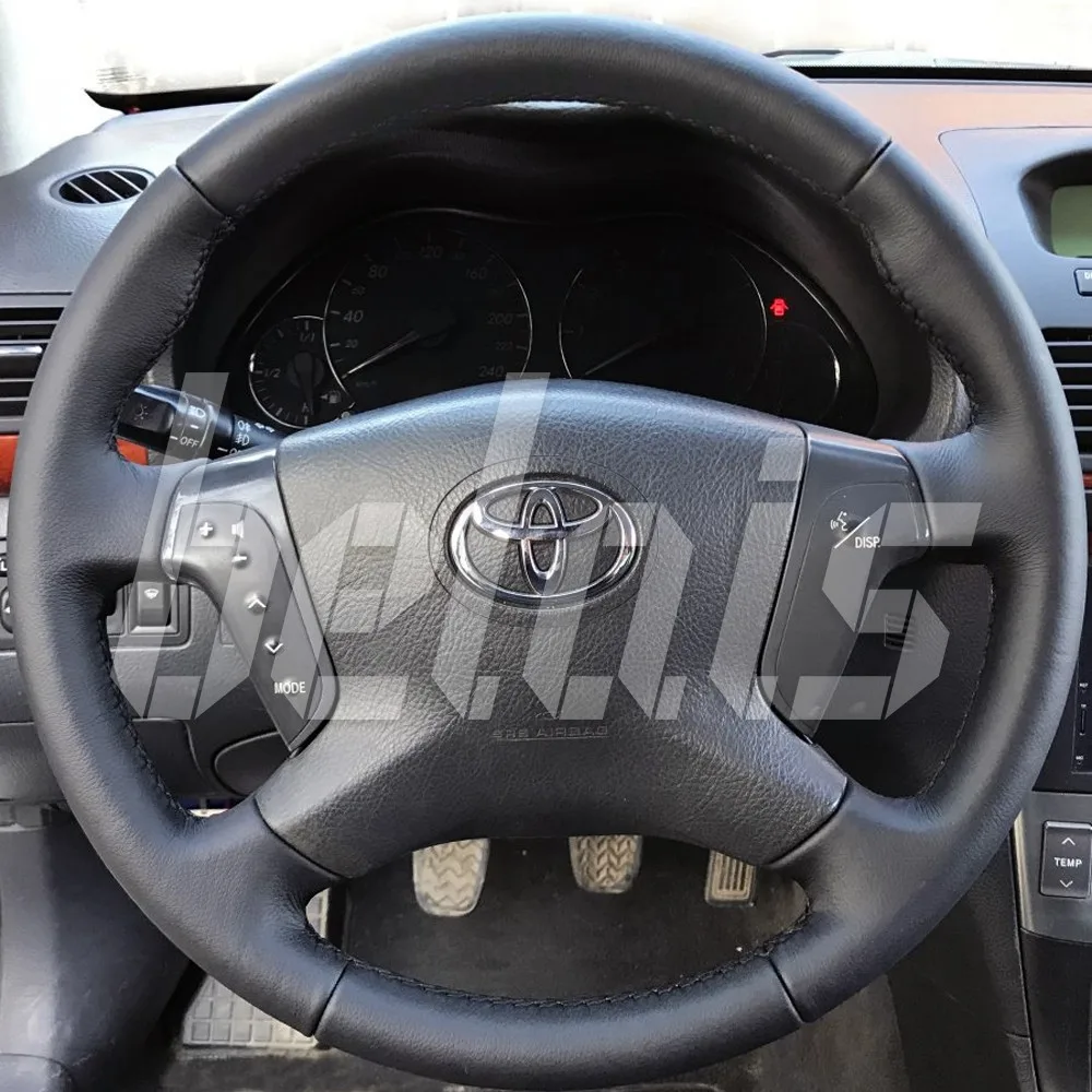 Braid steering wheel genuine leather Toyota Avensis II 2003-2009G. A. (to replace the factory skin black) # kt-0235 | Автомобили и