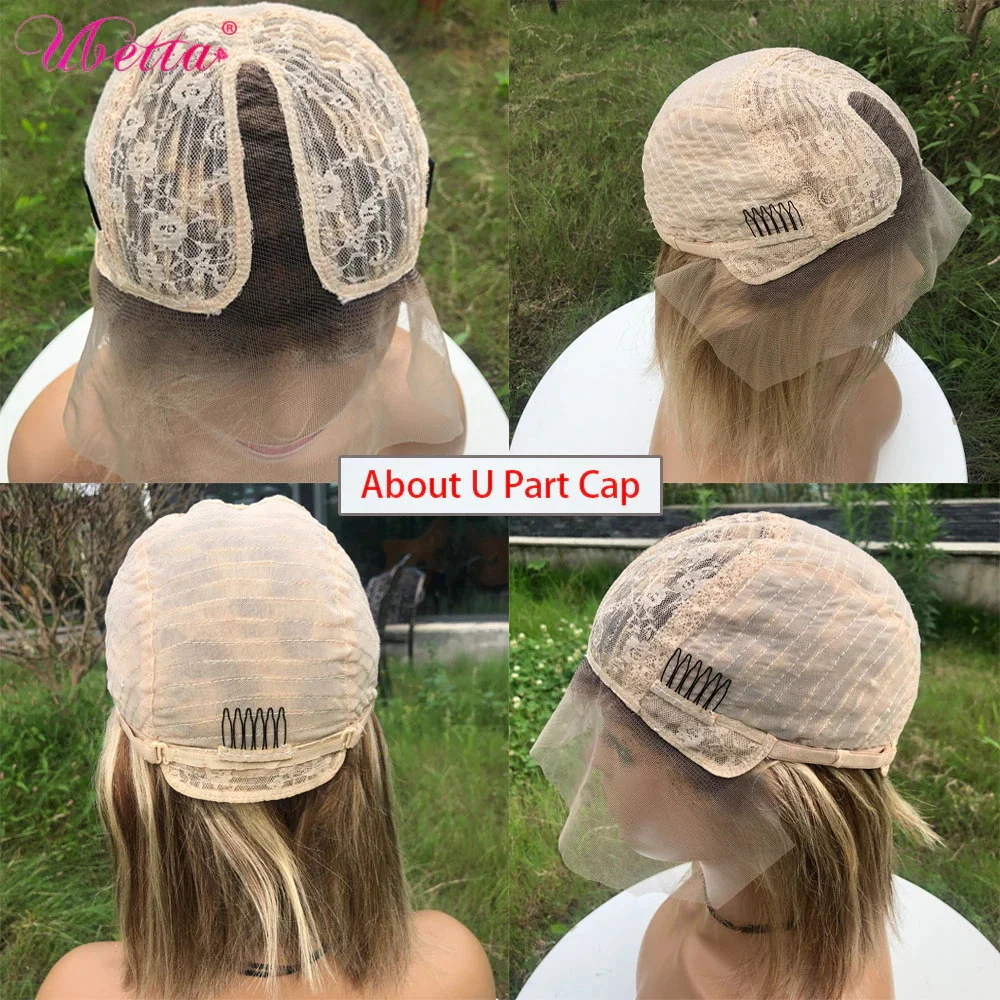 

Highlight 13x1x4 Lace Front Wig Human Hair Brazilian Straight Bob Wig T Part Lace Front Ombre Wigs Preplucked Lace Wig For Women