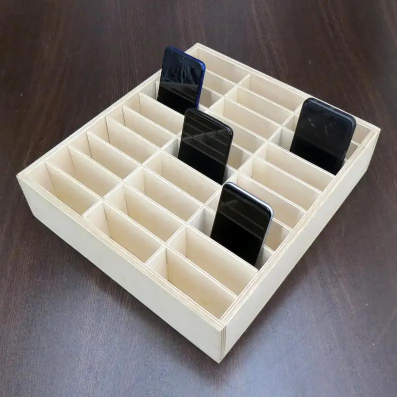 

Akll Telefonlar iin Ahap Stand Organizatr, ekmece Dzenleyici