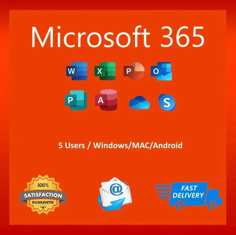 

Nw Mirft Office 365 Home & Business free forever for 5 PC, tablets & phones 100% original 100% trusted seller