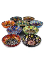 handmade ceramic turkish bowls for cookie and chips set of 8