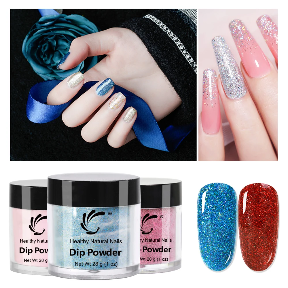 

28g 1oz XMAS Festival Dipping Powder Pearlescen Nail Holographic Glitter Dip Nails Manicure Gel Polish Chrome Pigment Super Fine