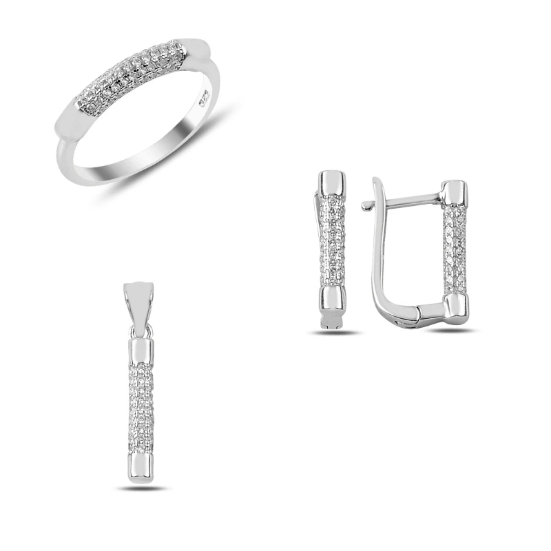 

Silver 925 Sterling Zircon Cubic Zirconia Set