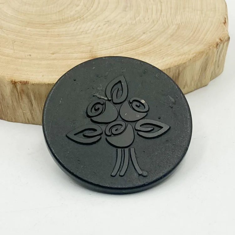 1 шт. Выгравированная искусственная кожа Shungite 30 мм защита черный шунгит от