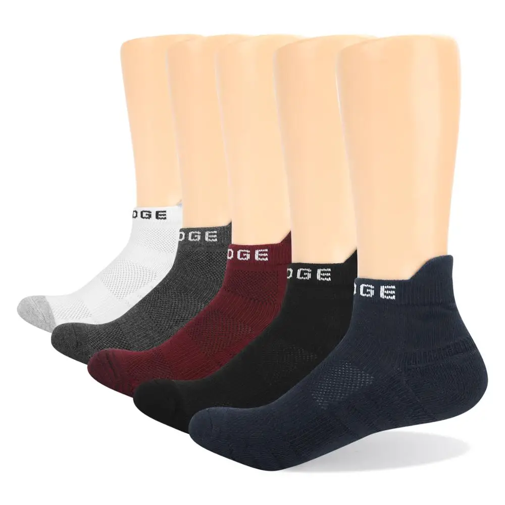 

YUEDGE 5 Pairs Men's And Women's Cotton Breathable Summer Sports Running Low Cut Ankle Cycling Socks