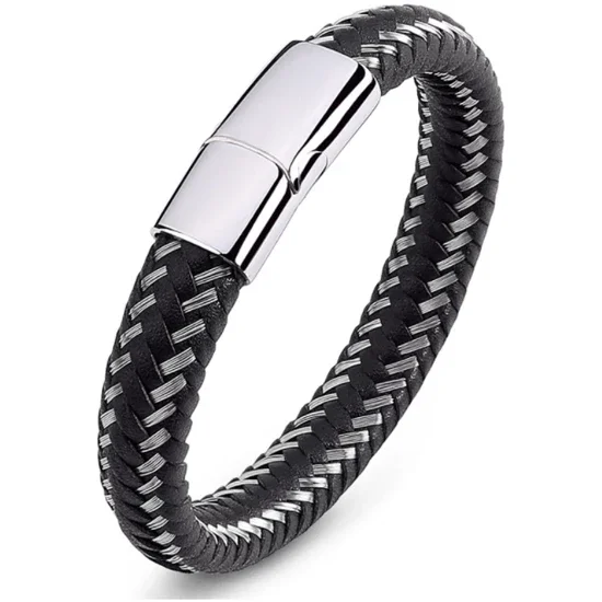 

Steel, Original Leather Men's Bracelet