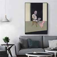 hand painted famous artist francis bacon abstract %e2%80%9ctriptych august%e2%80%9d canvas painting for living room decor wall art decor