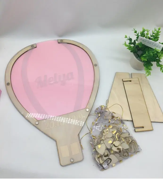 Индивидуальная деревенская деревянная Свадебная Гостевая книга с воздушными