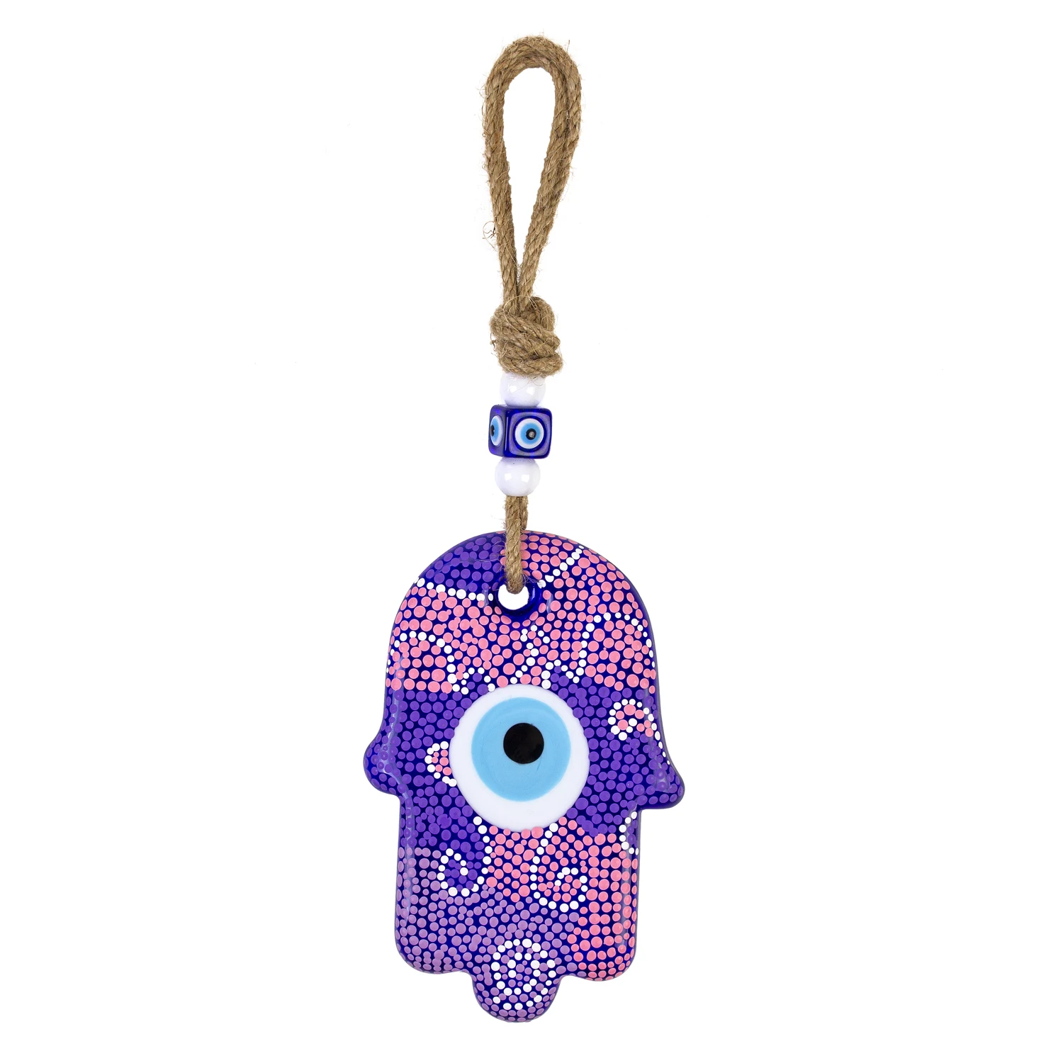

Multicolor Hamsa Wall Hanging Evil Eye / Hand of Fatima Decorative Wall Ornament / Glass Wall Art /Evil Eye Protection / Turkish