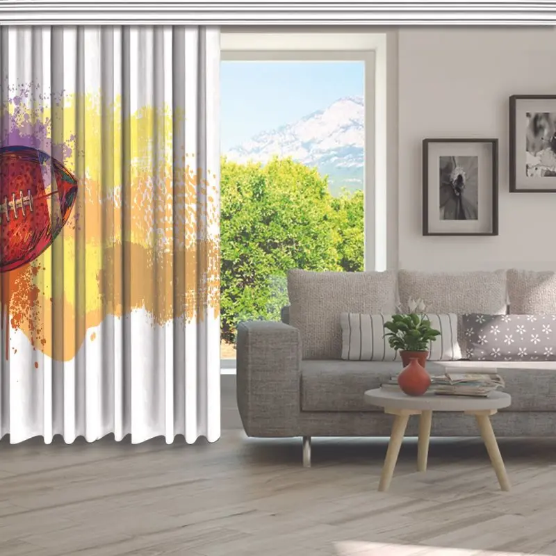 Занавеска Американский футбол на боли брызги воды цвет эффект художественный